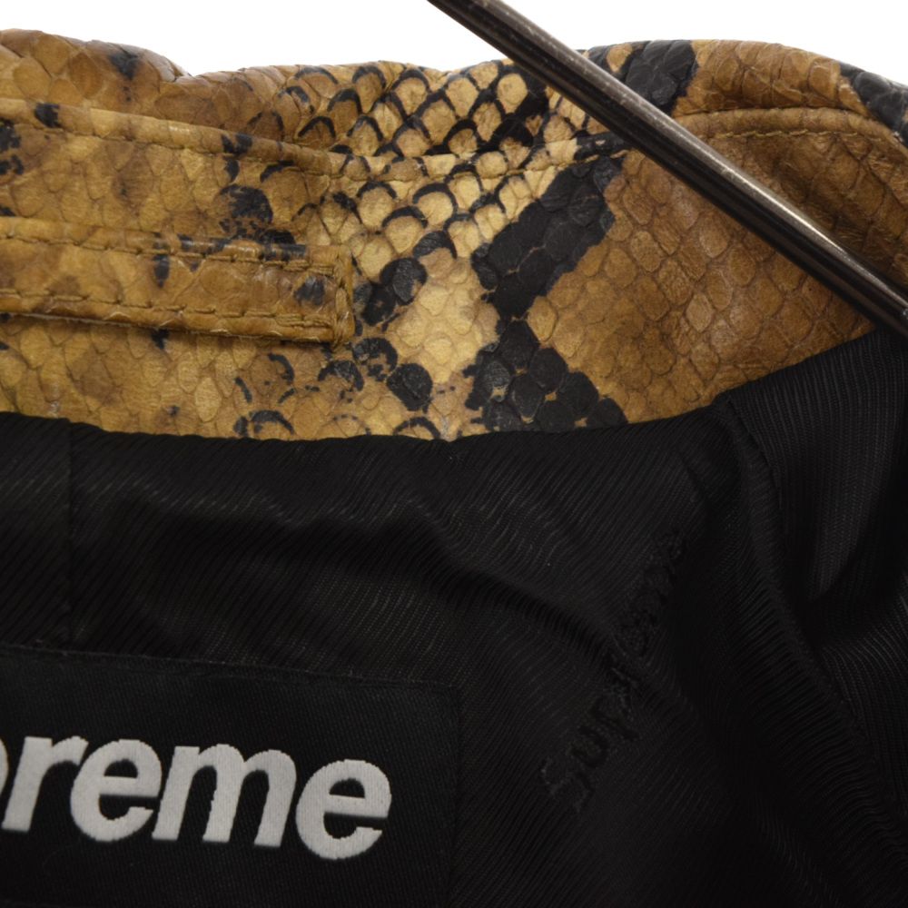 SUPREME (シュプリーム) 23SS Leather Snake Trench Coat Snakeskin