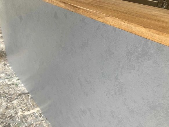 受注製作 箱型 グレーストーン柄 石目 モルタル 受付カウンターテー レジカウンタ 1600 店舗 ネイル 美容室