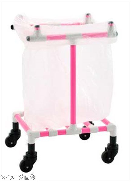 【新品】イレクター ゴミカート（ゴミ箱台車）４５Ｌ ピンク（Ｐ１）