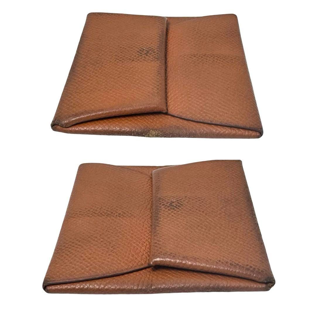 HERMES/エルメス バスティア コインケース 小銭入れ ブルー 青 □O刻印 