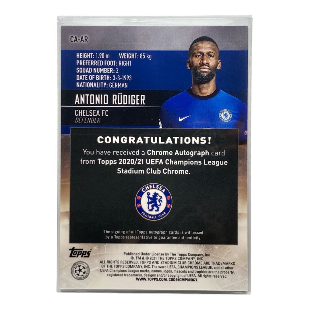 TOPPS サッカーカード STADIUM CLUB CHROME ANTONIO RUDIGER CHELSEA #CA-AR 送料無料 中古 IT2 TOPPS サッカーカード STADIUM CLUB CHROME ANTONIO RUDIGER