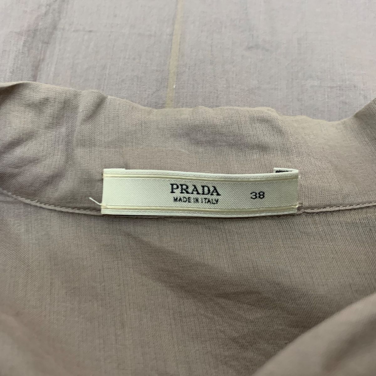 PRADA(プラダ) 長袖シャツブラウス サイズ38 S レディース - グレー