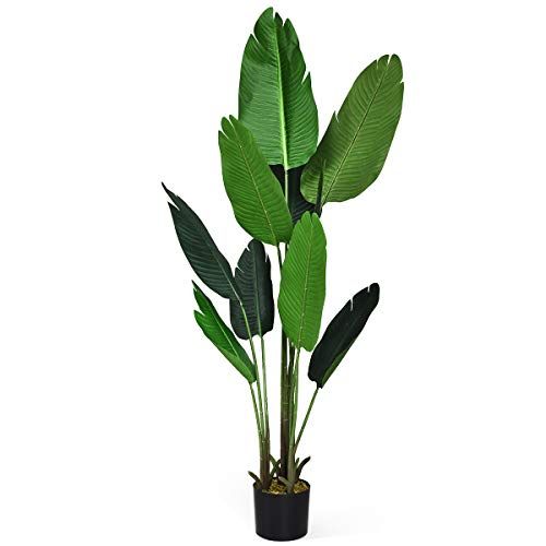 数量 160cm 観葉植物 フェイク 大型 フェイクグリーン 造花 人工樹木 人工 フェイク植物 光触媒 インテリア 室内 TANGKULA 屋外 水やり不要 枯れない 160cm