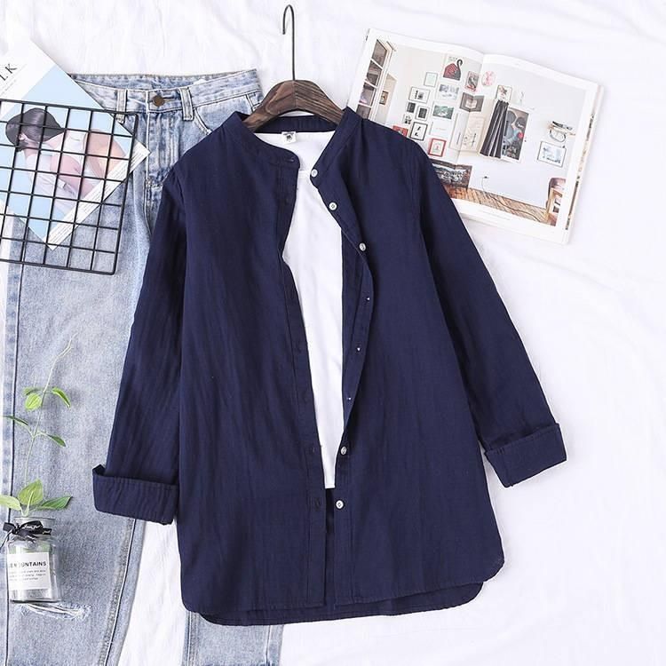 美品】 ティッカ スクエアチュニックシャツ 長袖 パープル F