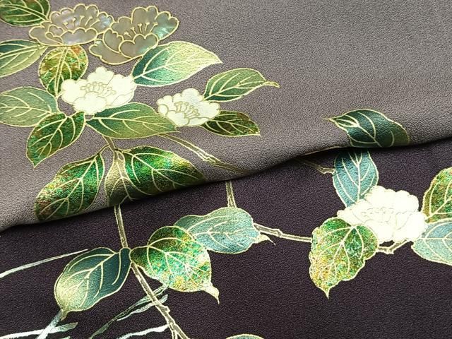 平和屋着物▽訪問着 単衣 螺鈿 草花文 暈し染め 金彩 正絹 逸品 未使用