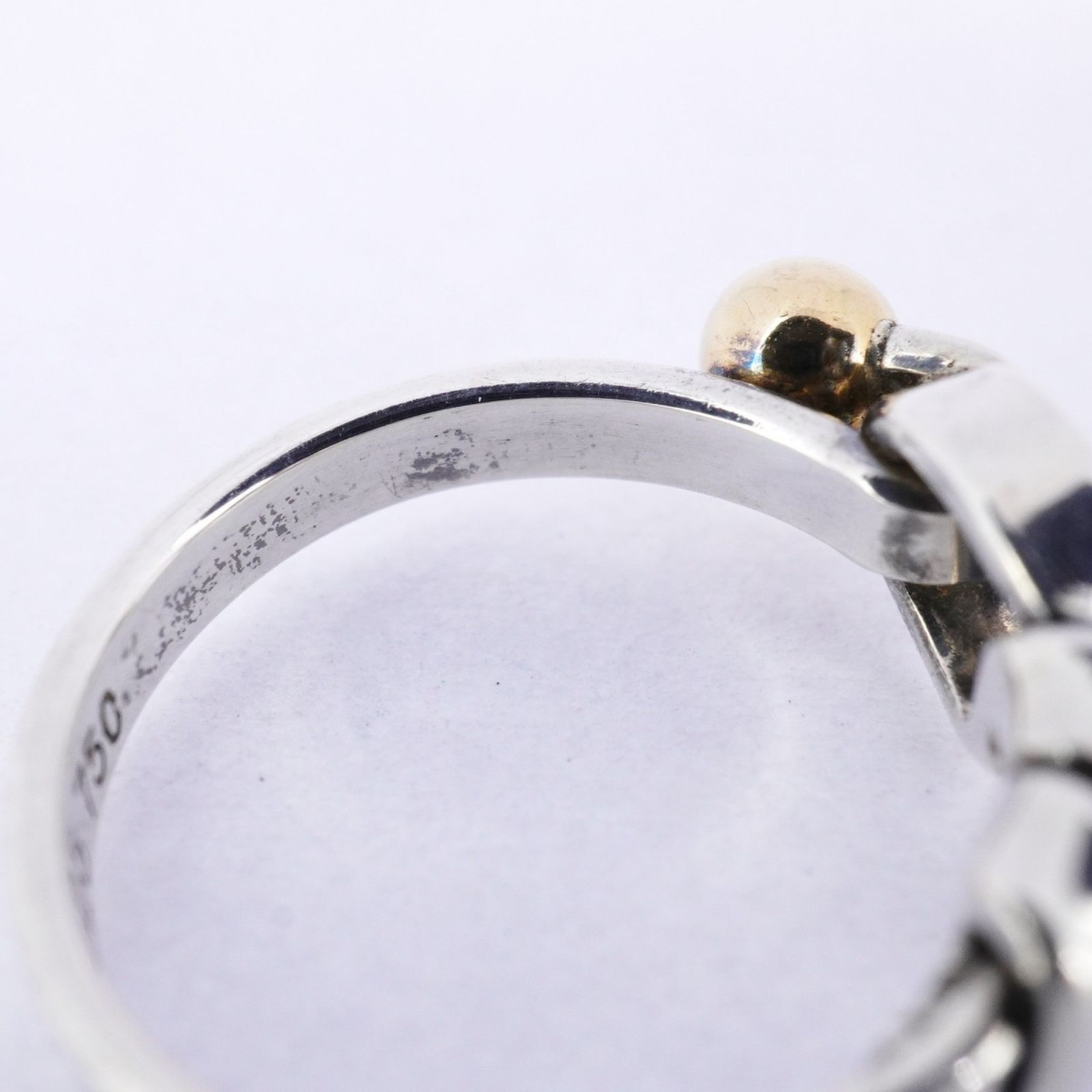 【約9号】TIFFANY ティファニー フック&アイ リング 925 750YG Tiffany ティファニー フックアンドアイ 9号リング 925 750