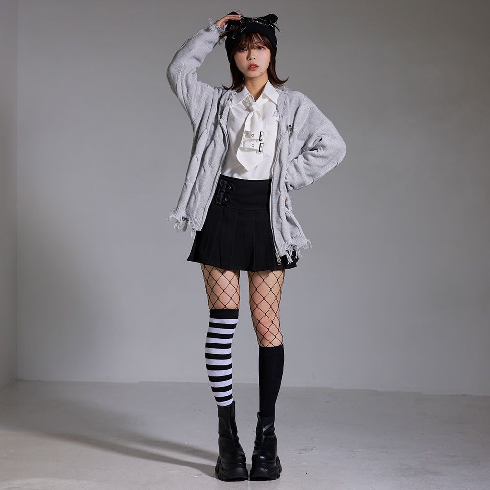夢展望公式 [新品未使用] 厚底Y2Kスニーカーブーツ [ブラック