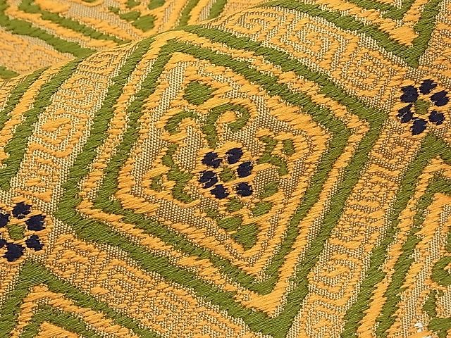 平和屋本店□最高級 龍村平蔵製 六通柄 本袋帯 唐織 弘仁菱文錦 逸品  