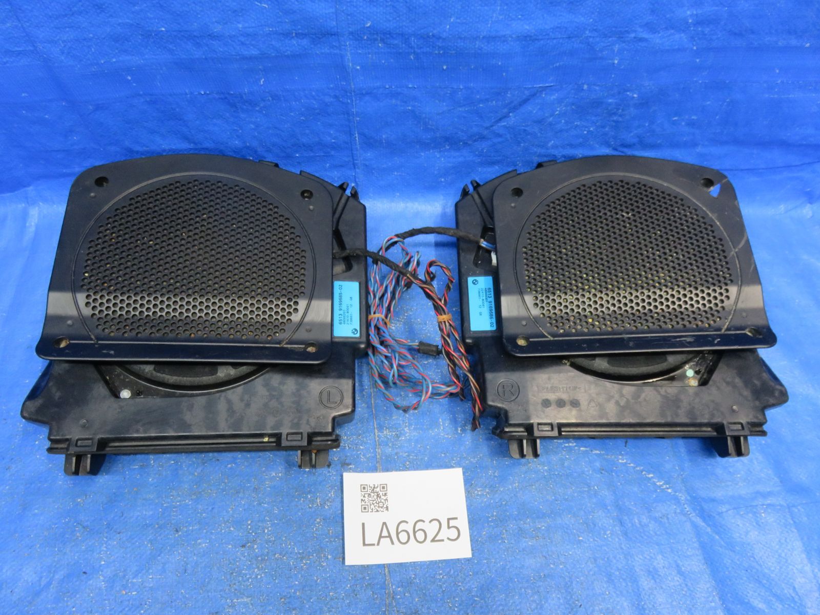 LA6625* 音出しOK BMW 528i 5シリーズ F11 F10 フロントシート サブウーファー|ウーハー 左右セット|運転席助手席|純正 6513-9169686