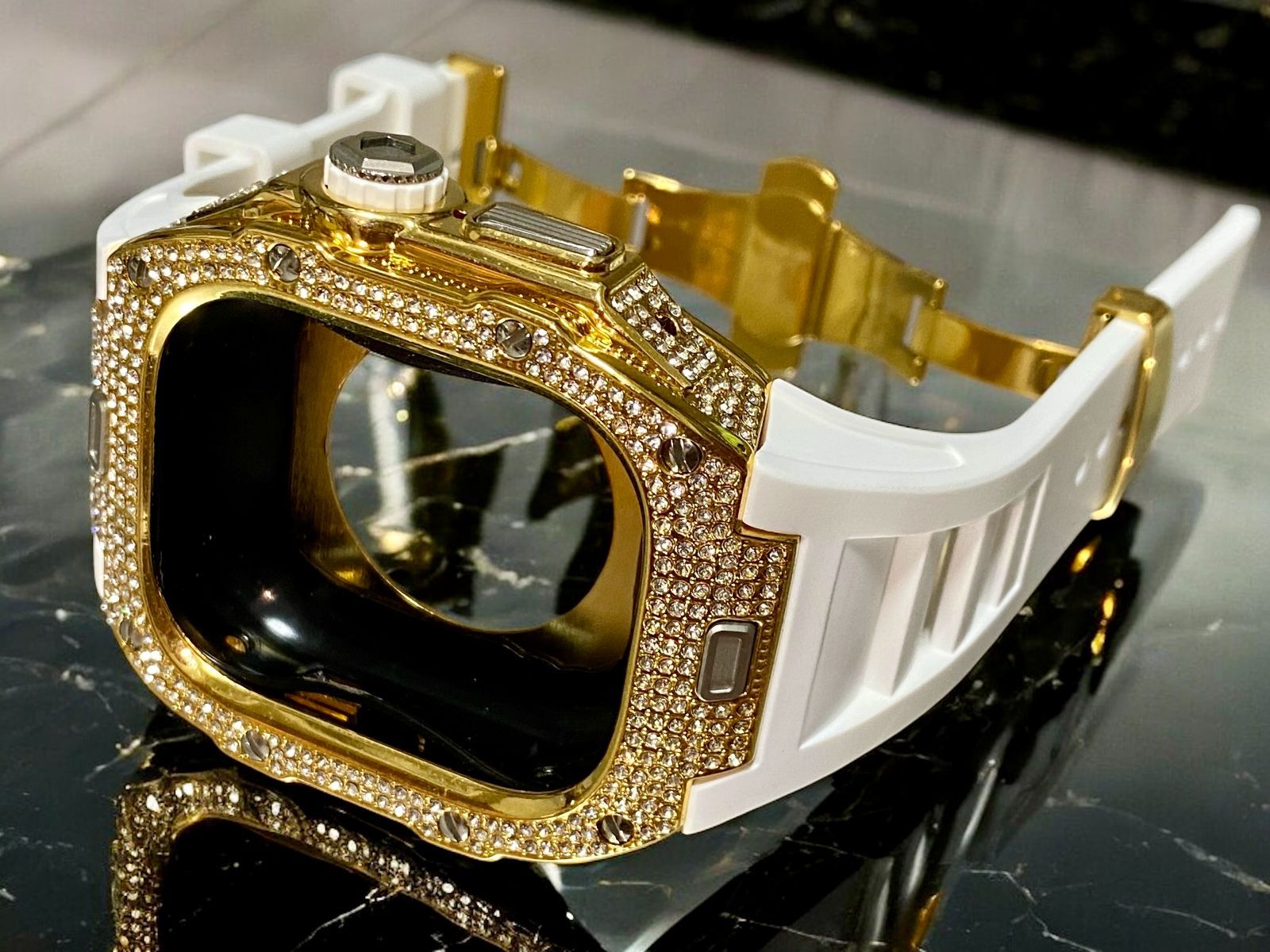 M4018 ゴールデンコンセプト ウォッチケース SS×ラバー 替ベルト