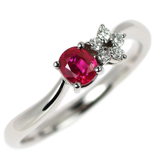Pt900 ルビー ダイヤモンド リング 0.433ct D0.09ct - メルカリ