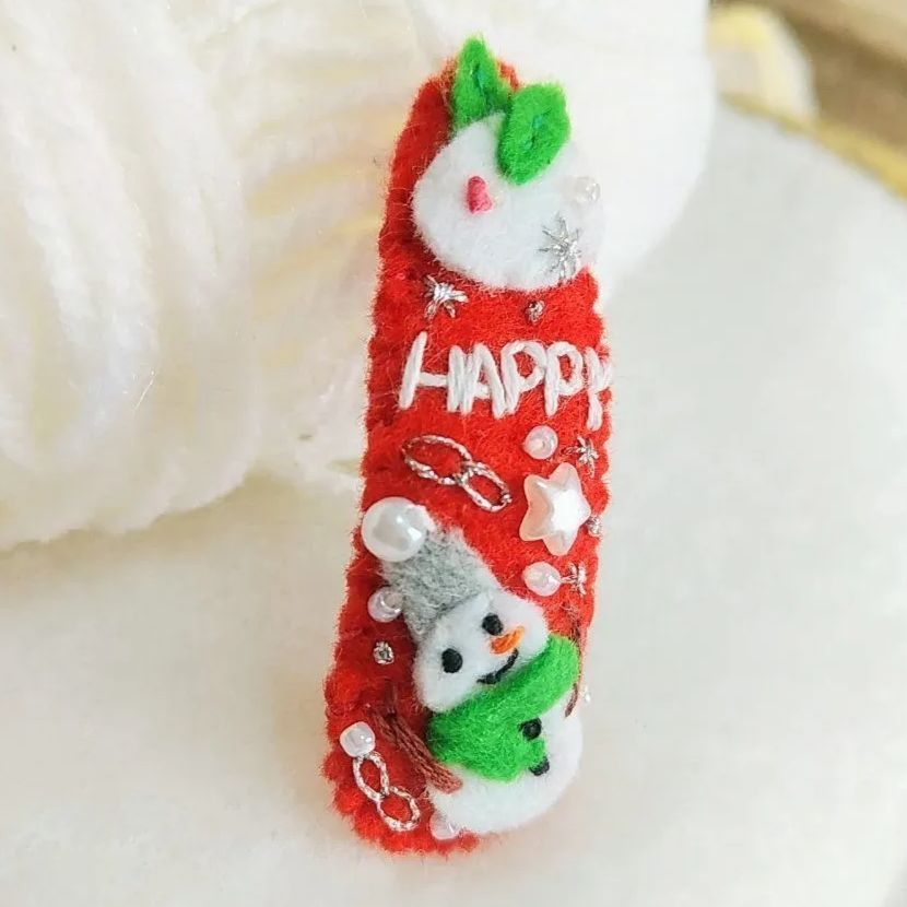 雪うさぎと雪だるま5センチパッチンピン 雪うさぎと雪だるま5センチパッチンピン - メルカリ