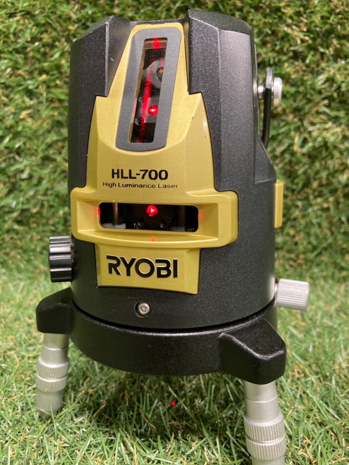 RYOBI レーザー墨出器 HLL700 受光器 LR120A ケース付≡ RYOBI レーザー墨出器 HLL700 受光器 LR120A ケース付≡