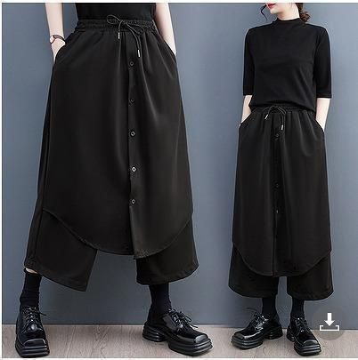 モード系 大きいサイズ レディース パンツ ウエストゴム 春夏 秋 新品 