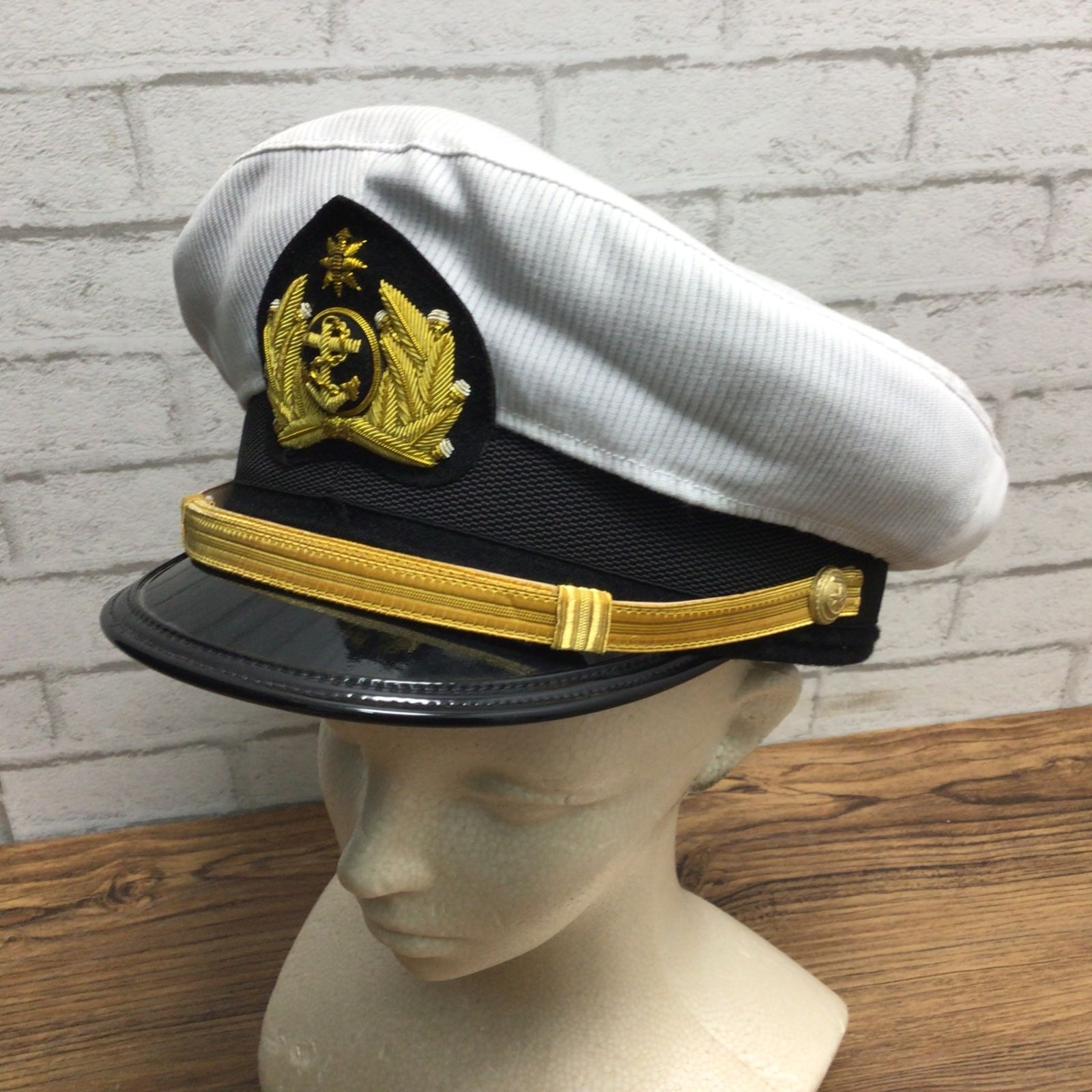 7406 海上自衛隊 幹部制帽 ARIMA製 60cm 帽子 制服用 尉官 佐官