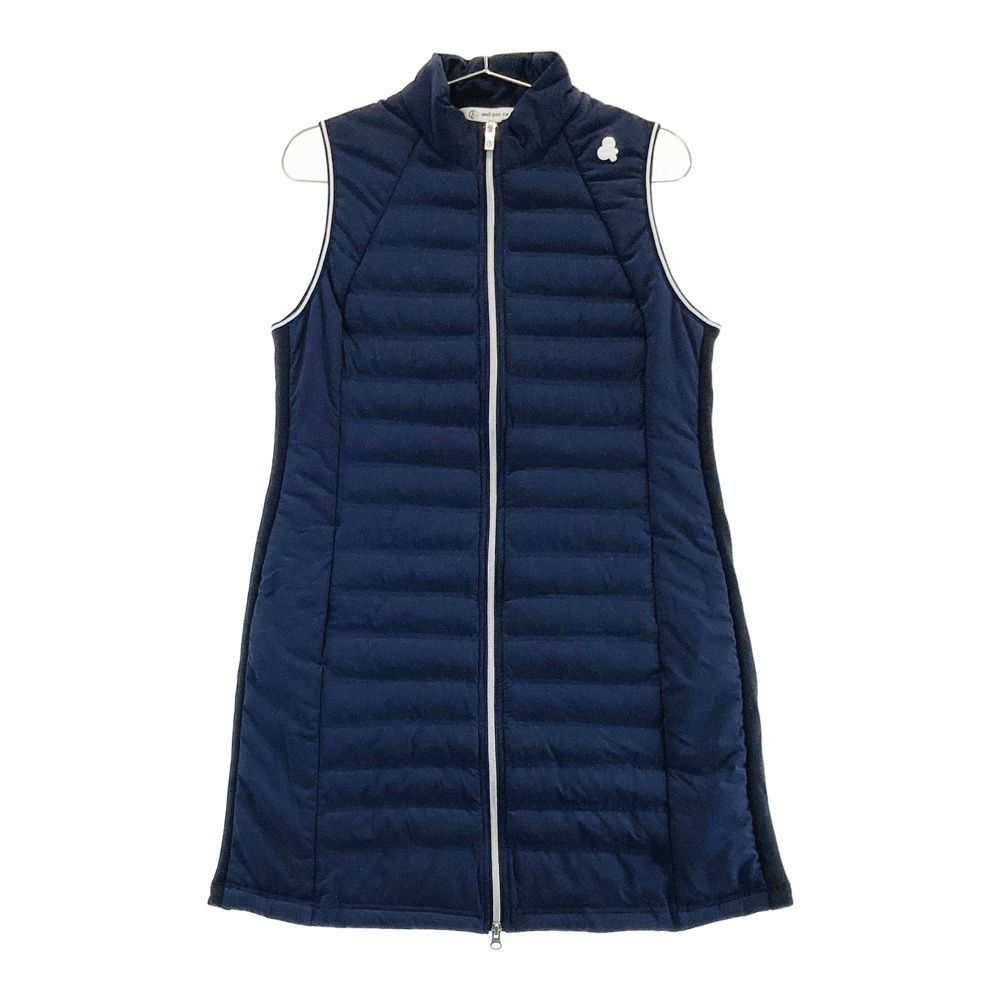 サイズ：L AND PER SE アンパスィ 中綿 ノースリーブ ジップワンピース