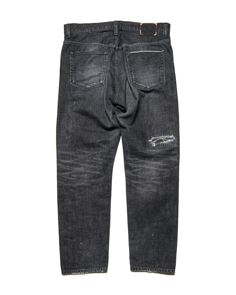 uniform experiment DAMAGED DENIM TAPERED-FIT JEANS ジーンズ UE