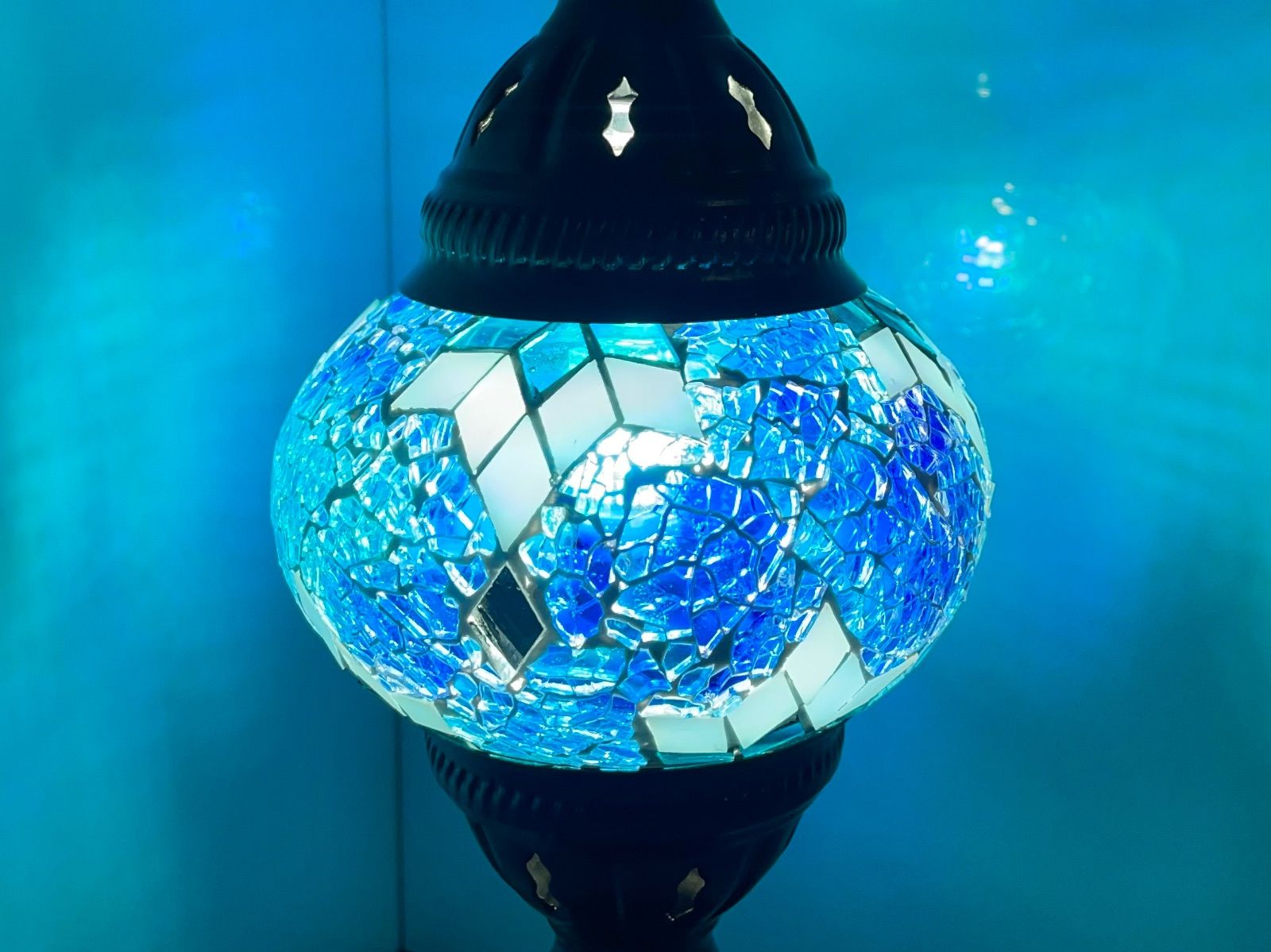 購入 トルコモザイクランプ（スタンドランプSクラックガラス） 楽天