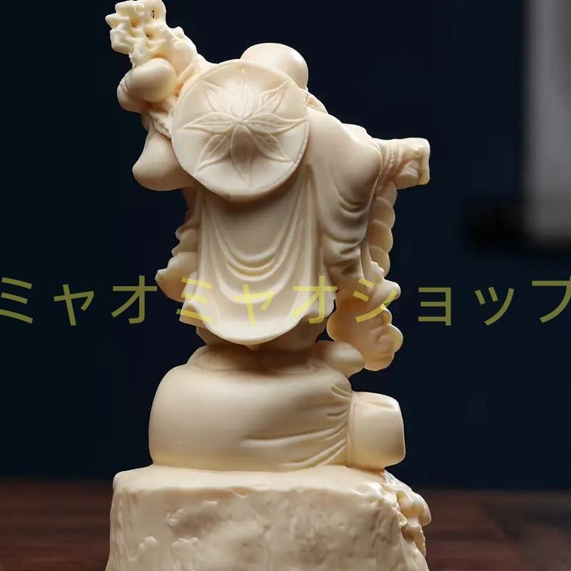 布袋様 七福神 仏像 木彫 弥勒仏 彫刻工芸品 開運 置物 木彫仏像
