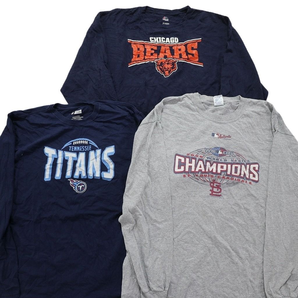 古着卸 まとめ売り プロチーム 長袖Tシャツ 10枚セット (メンズ