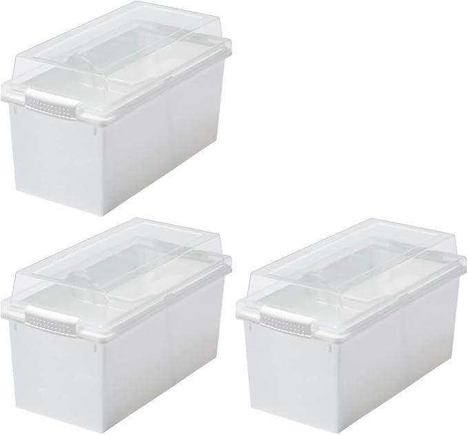 ライクイット(like-it) メディアケース(CD/DVD)3個組 ホワイト 外寸/約W35.3×D17.2×H20.3cm(1個当たり) 日本製 MX-24 3P 蓋付き収納ケース コミックス DVD Blu-ray CD おもちゃ収納
