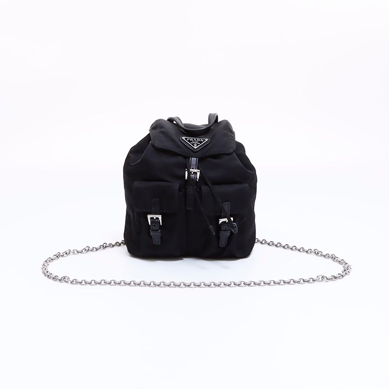 美品 PRADA プラダ リュック バッグパック デイパック ナイロン ブラック PRADA - PRADA プラダ ナイロン バックパック ブラック メンズ