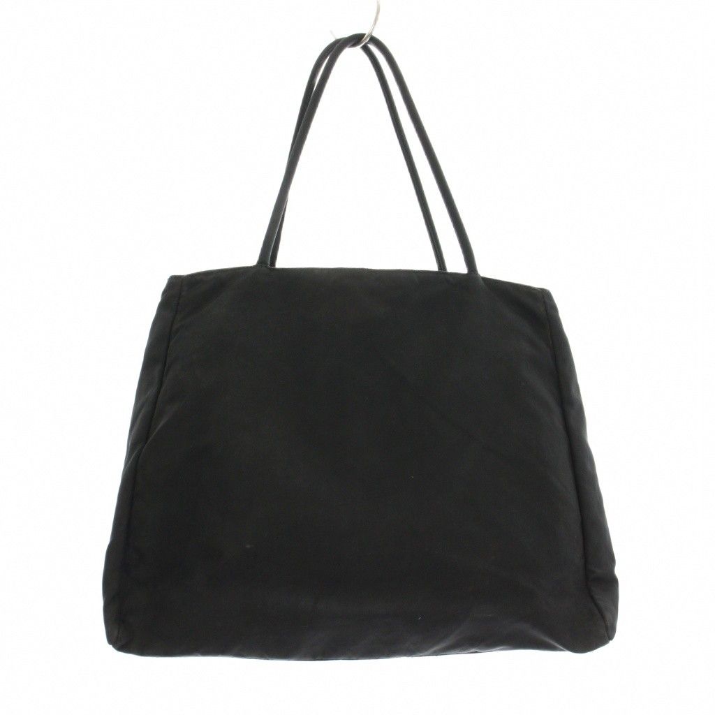 PRADA【プラダ】トートバッグ　三角プレート　ブラック 極美品】PRADA プラダ トートバッグ 三角プレート 肩掛け