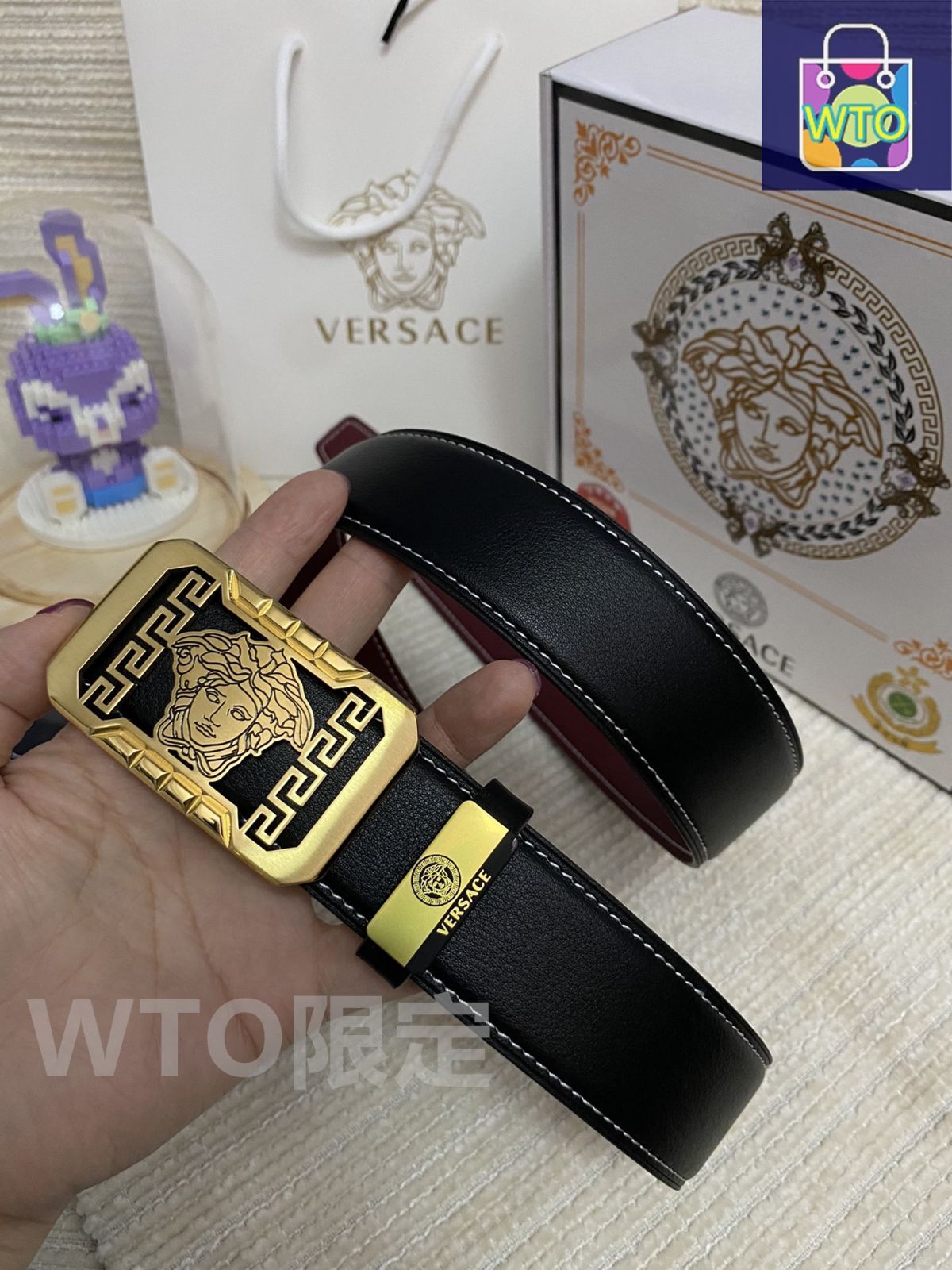 VERSACE ヴェルサーチ 真皮ベルト01 - メルカリ