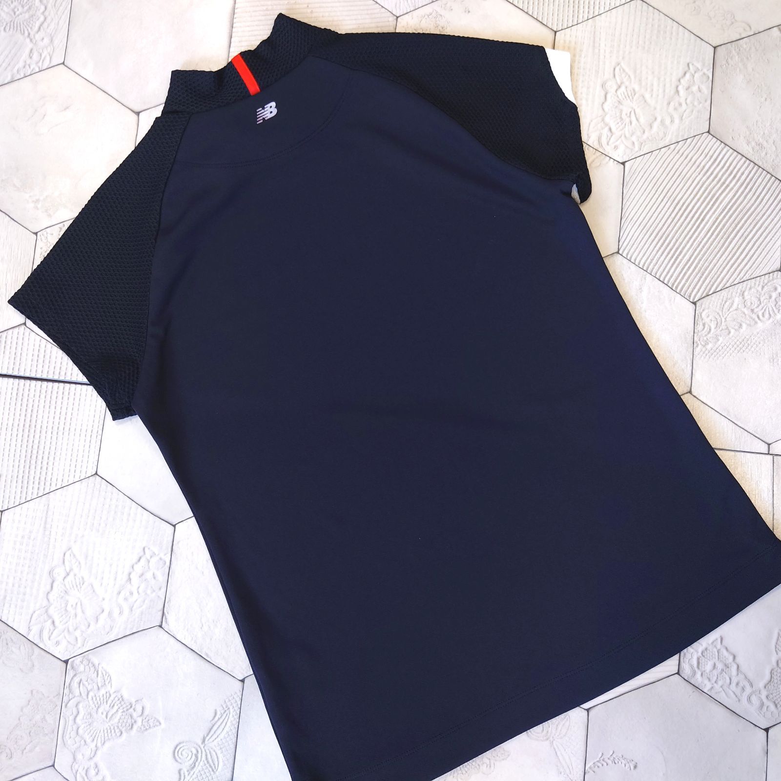 new balance golf Advanced Pac モックネックシャツ 極美品 new balance golf Advanced pac モックシャツ モノトーン