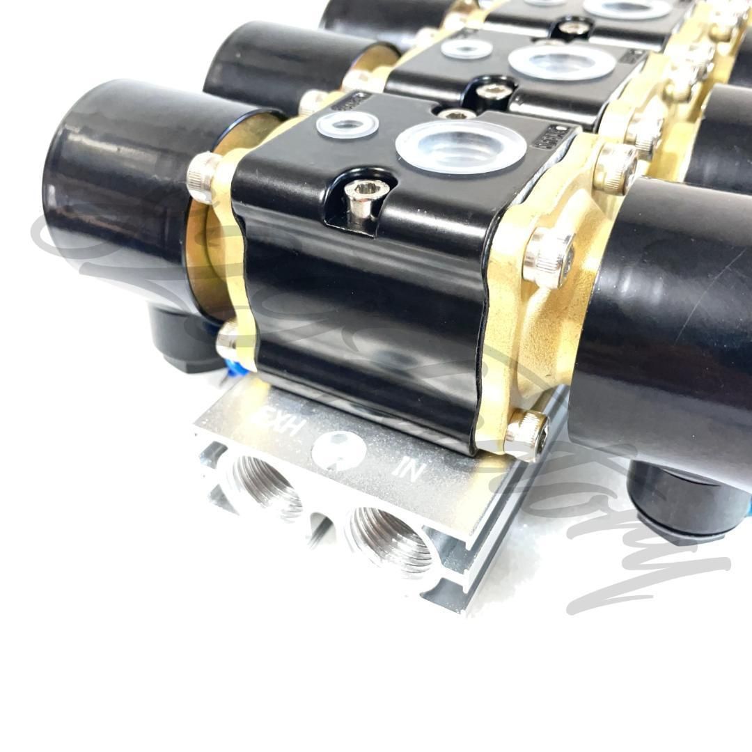 マニホールドソレノイドバルブ 電磁弁 ハイスピード 4輪独立 1 2 エアサス