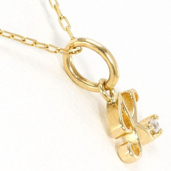 K10YG ネックレス necklace ダイヤ 0.01 総重量約0.8g 約40cm