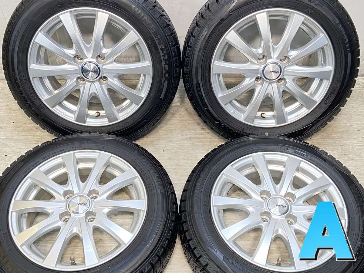 165/65R14  nダンロップ ウィンターマックス WM02 n　 ラブリオン RS01 n14x5.5 38 100-4穴 n中古タイヤ スタッドレスタイヤ ホイールセット 4本セットn w14241111014