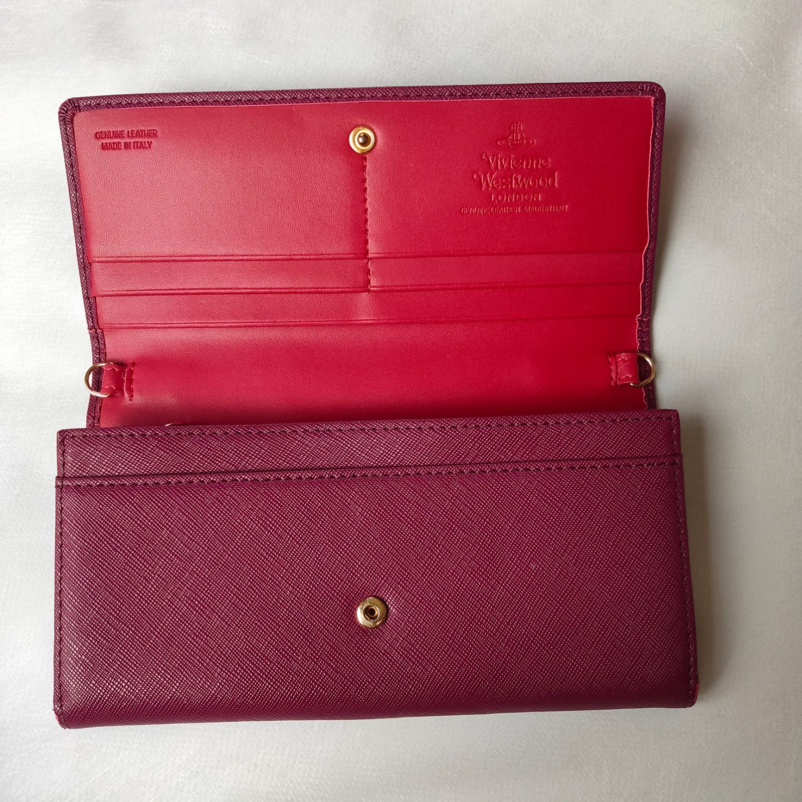 【新品未使用】Vivienne Westwood ヴィヴィアン 長財布 赤 紫紫21S55