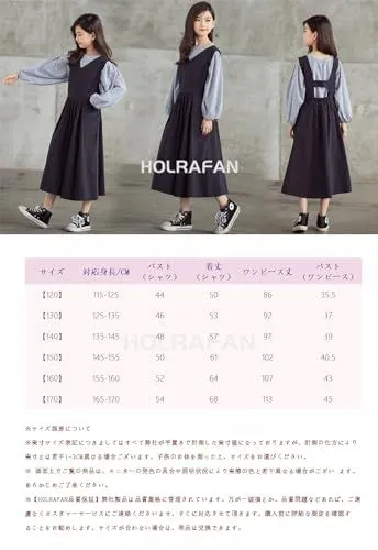 E/青+ネイビー_140 [HOLRAFAN] 入学式 卒業式 ワンピース 2点セット