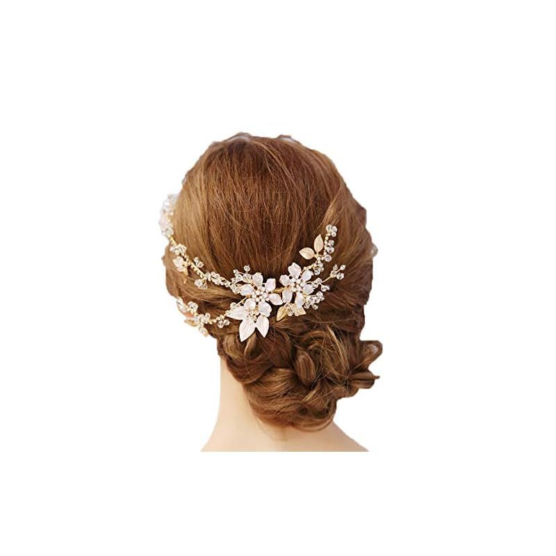 COLINY ヘッドドレス ウェディング 髪飾り ヘアアクセ 花 結婚式 