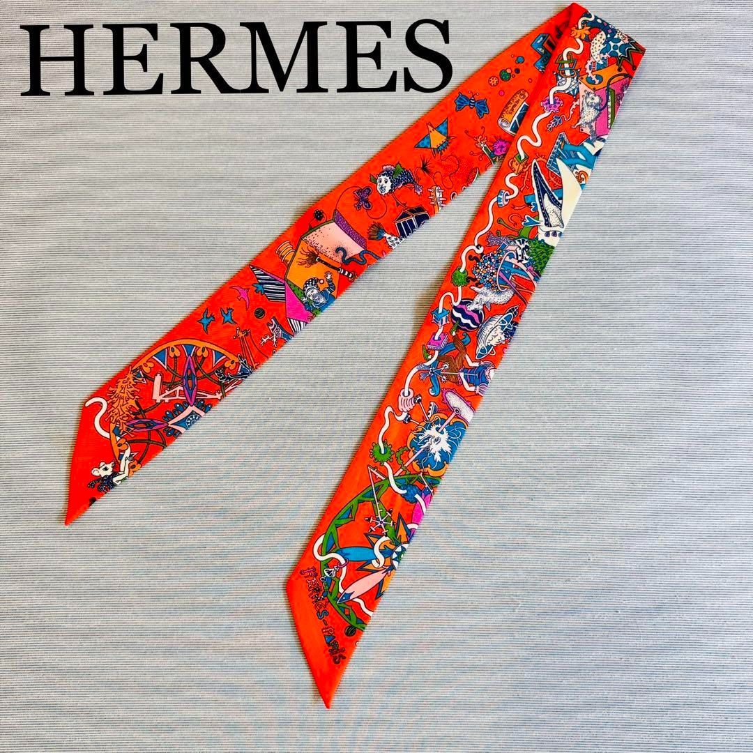 HERMES ツイリー ラフォルパラード ピンク♡バンダナ/スカーフ