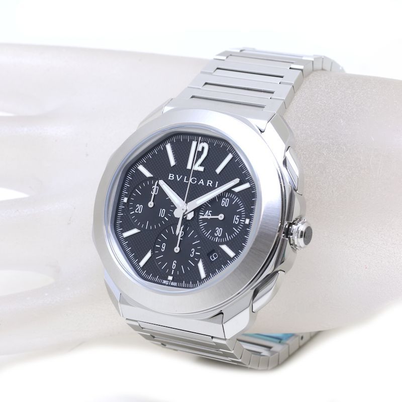 BVLGARI オクトローマクロノグラフ OC42SCH 青文字盤 オクト ローマ