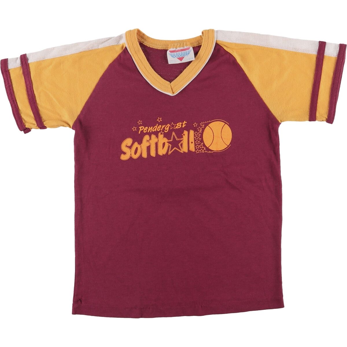 古着 ~90年代 DODGER Vネック スポーツTシャツ レディースL相当|eaa538866