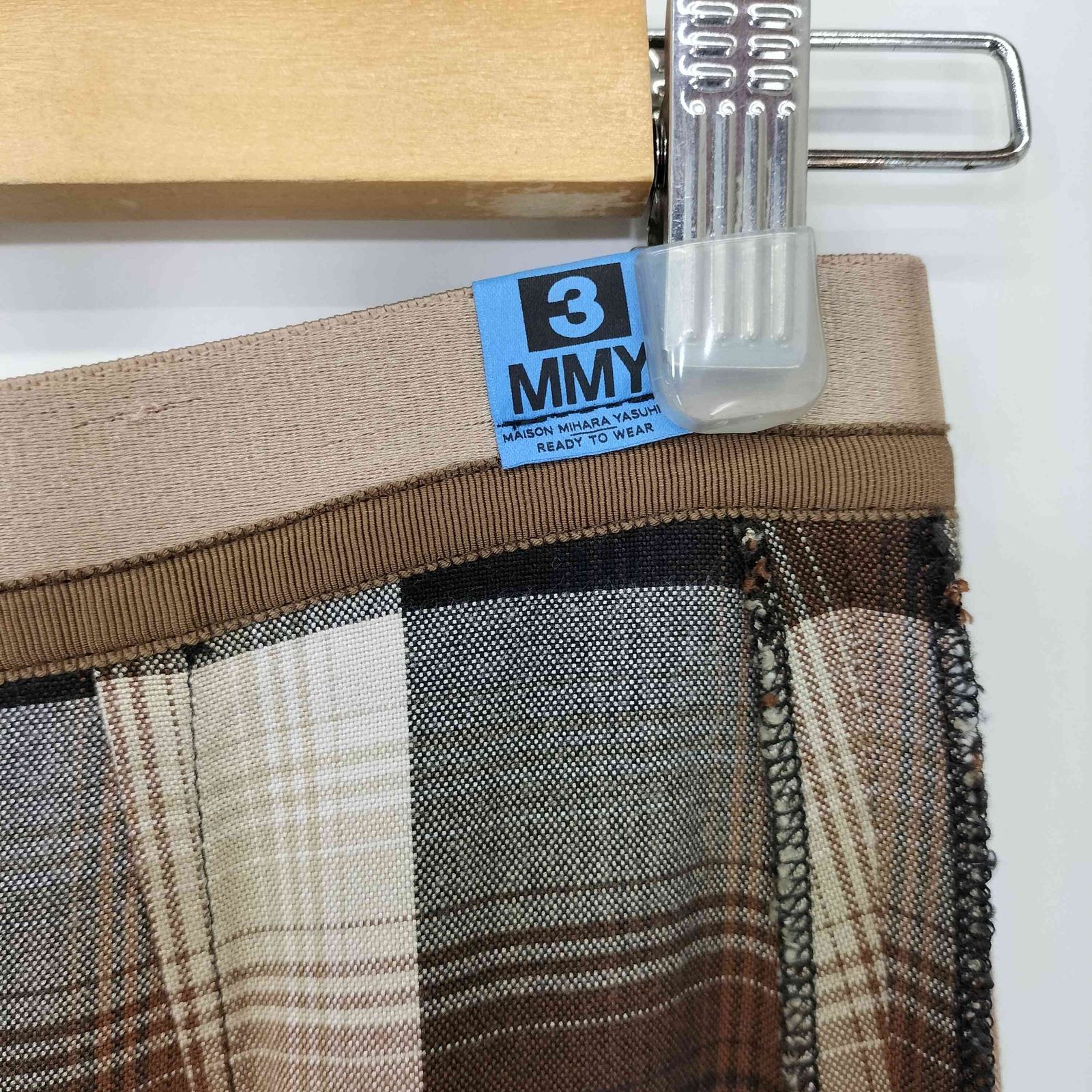 Maison MIHARA YASUHIRO オンブレチェックロングスカート Maison MIHARA YASUHIRO｜オンブレチェックロングスカート
