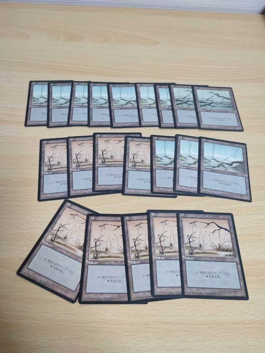 JP 黒枠 平地 島 沼 山 森 各4枚 4ED A 基本土地60枚