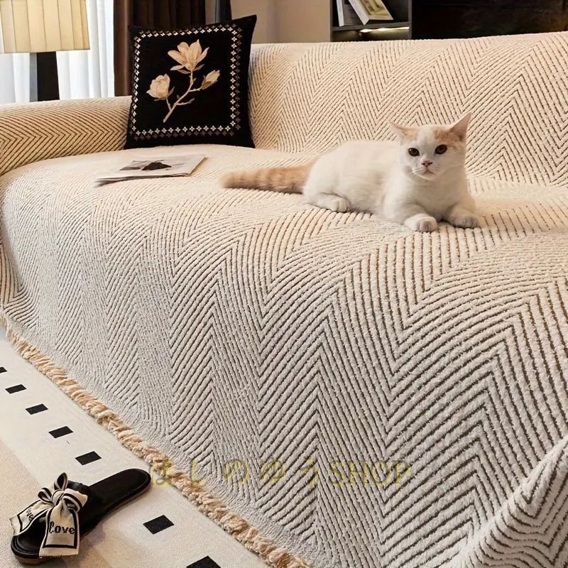 大判 マルチカバー ソファーカバー ベッドカバー ソファー カバー 装飾 洗える かけるだけ おしゃれ フリンジ付き 北欧 ブランケット ペ