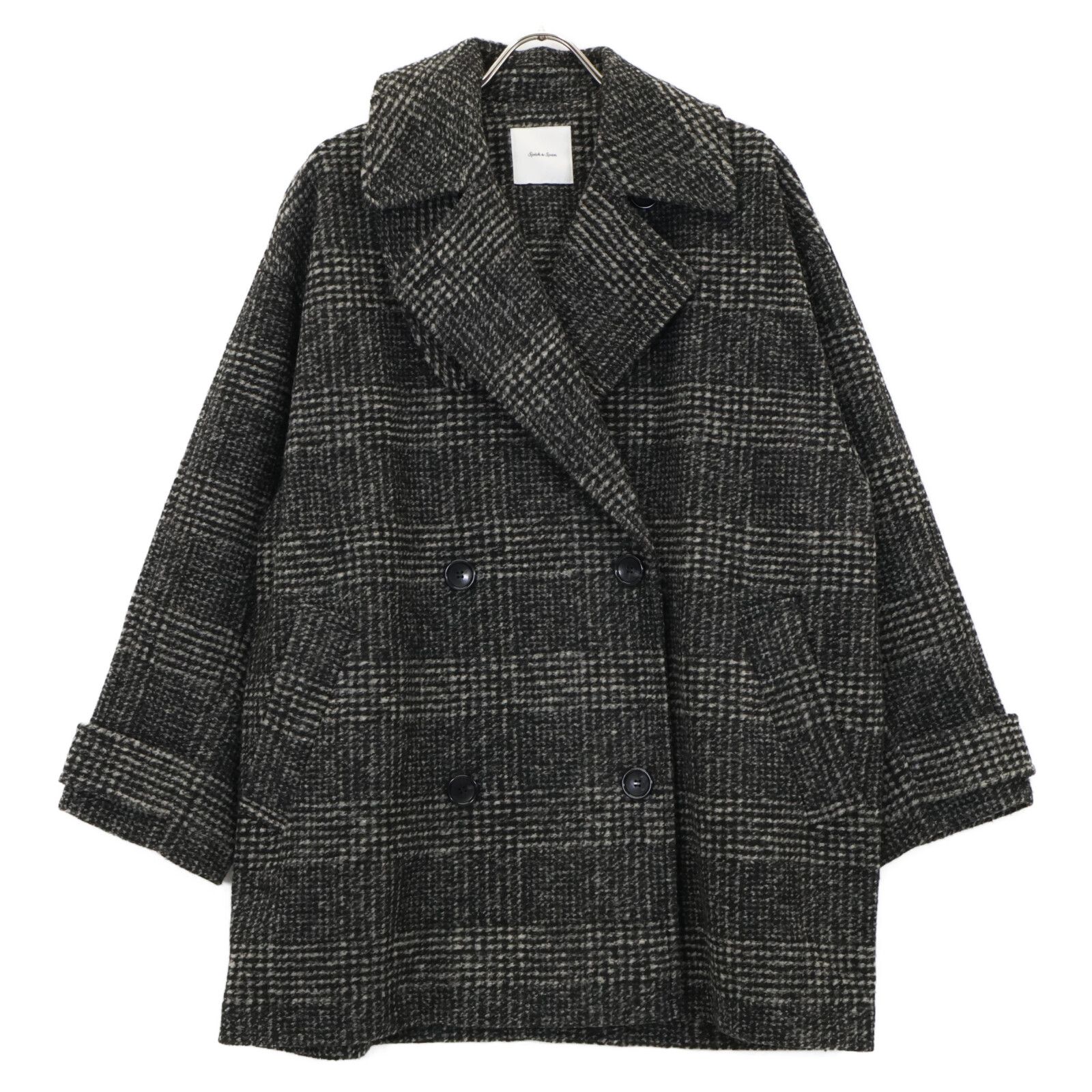 Spick&Span スピック＆スパン 購入 24AW ブラック Wスライバーチェック