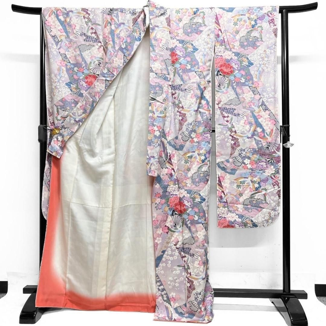 束熨斗 牡丹 梅花 桜花 鶴 振袖 襦袢セット 着物 014a p - メルカリ