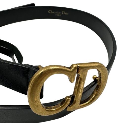 DIOR CDロゴ ベルト ゴールドバックル レザーベルト - メルカリ
