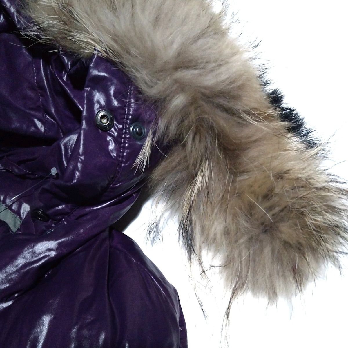 DUVETICA デュベティカ ダウンベスト サイズ46 L レディース Goccia ゴッチャ パープル ファー取り外し可 ジップアップ 秋 冬 SIROKUMA-CORPORATION_COM