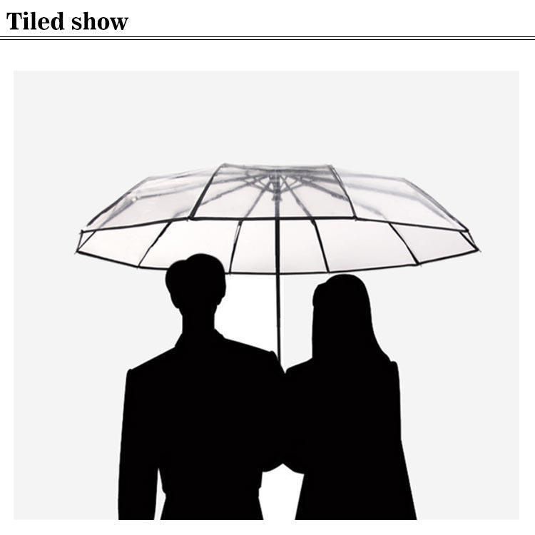 折りたたみ傘 10本骨 3つ折 折りたたみ式 自動開閉 ワンプッシュ 耐風 折り畳み傘 ジャンプ傘 雨傘 大きめ 大きい メンズ レディース 透 pLq 6811