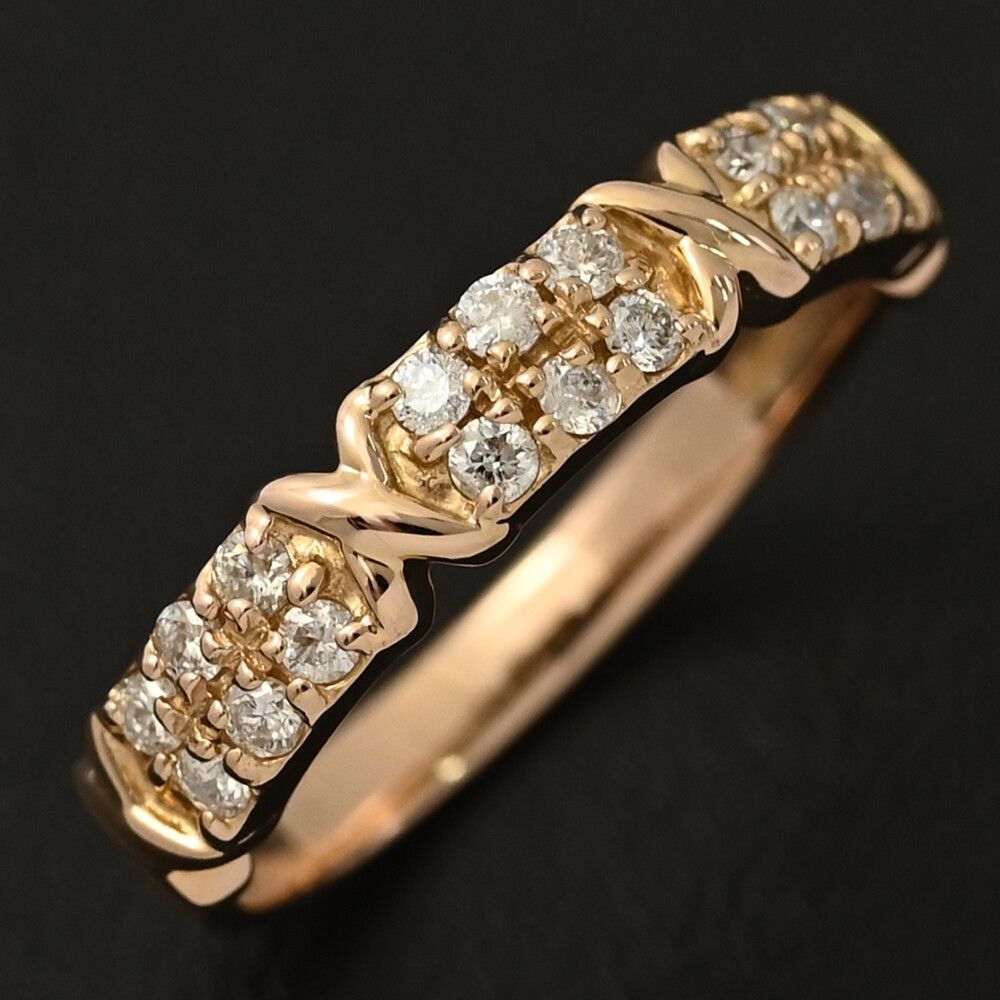 ジュエリーツツミ　k10クロスモチーフリング クロスモチーフk10ゴールドリング ジュエリーツツミ k10クロス