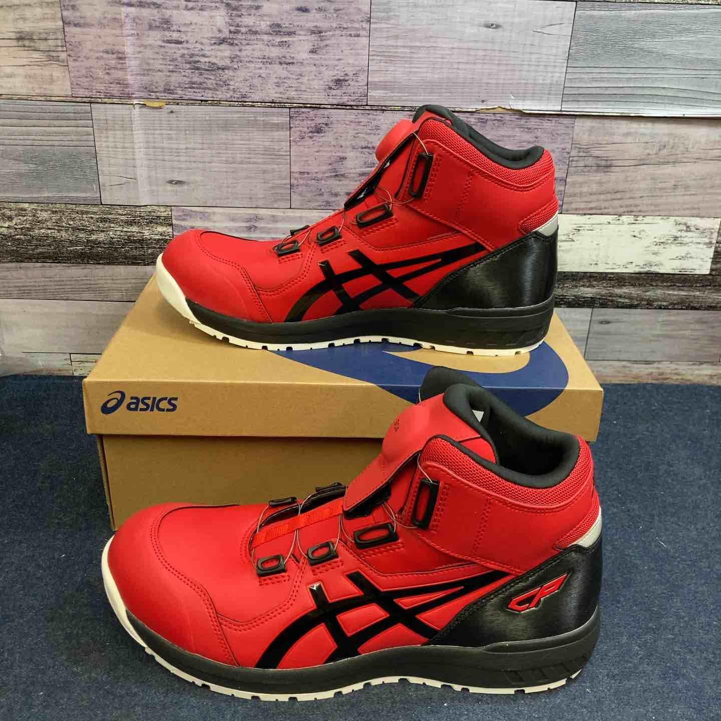 アシックス ウィンジョブ CP304 BOA クラシックレッド×ブラック 28.0cm 安全靴 セーフティシューズ 先芯 八潮店