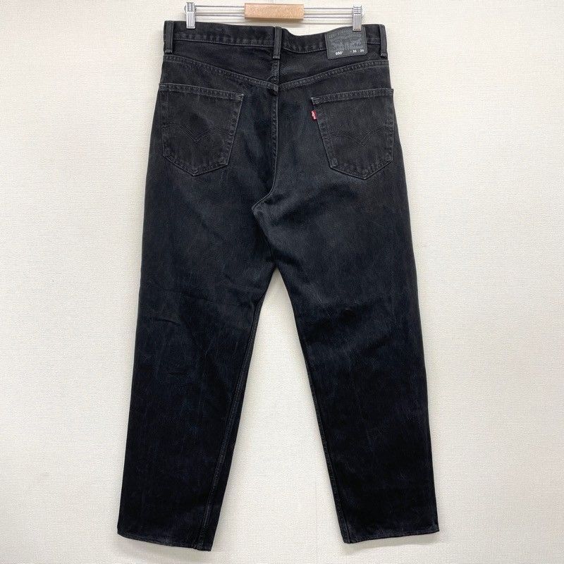 US古着 リーバイス Levi's 550 ブラックデニム パンツ テーパード W37 