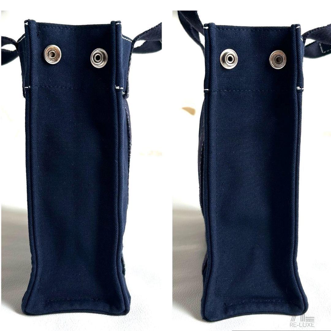 美品✦HERMESドーヴィルPM NAVY 紺 トートバッグ✴︎クリーニング済 164美品✦HERMESドーヴィルPM NAVY 紺 トートバッグ